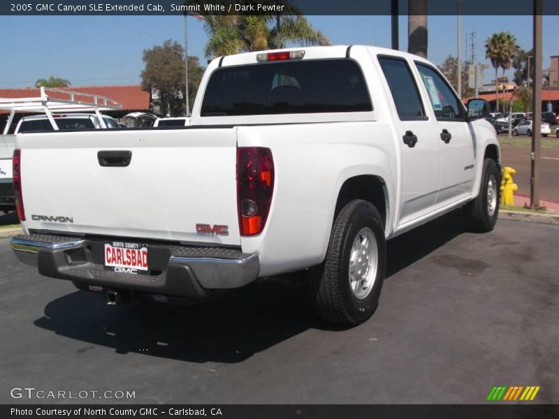Summit White / Dark Pewter 2005 GMC Canyon SLE Extended Cab