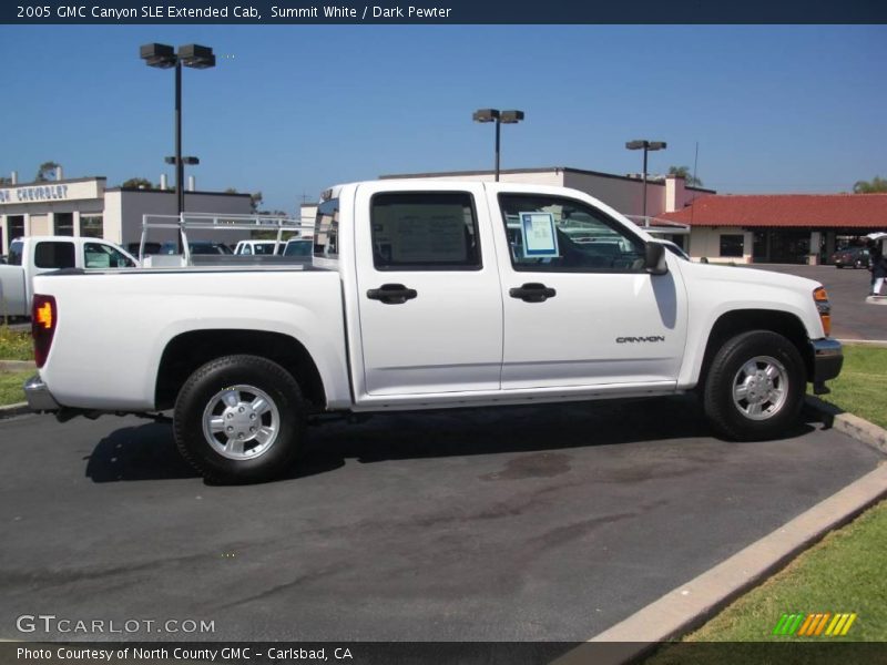 Summit White / Dark Pewter 2005 GMC Canyon SLE Extended Cab