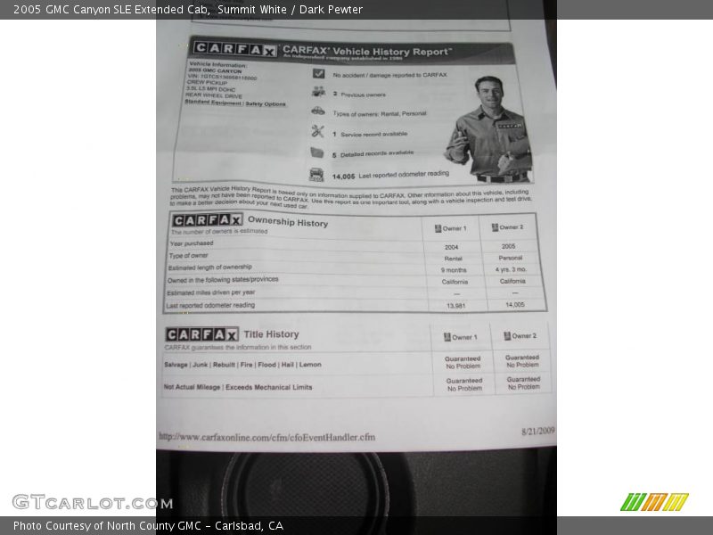 Summit White / Dark Pewter 2005 GMC Canyon SLE Extended Cab