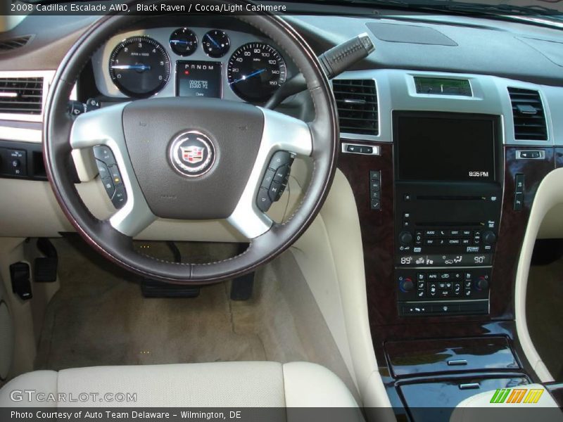 Black Raven / Cocoa/Light Cashmere 2008 Cadillac Escalade AWD