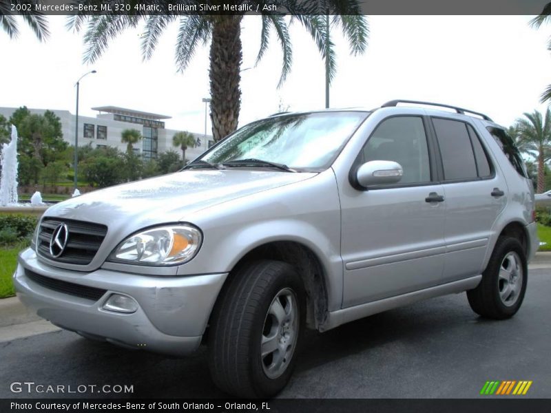 Brilliant Silver Metallic / Ash 2002 Mercedes-Benz ML 320 4Matic