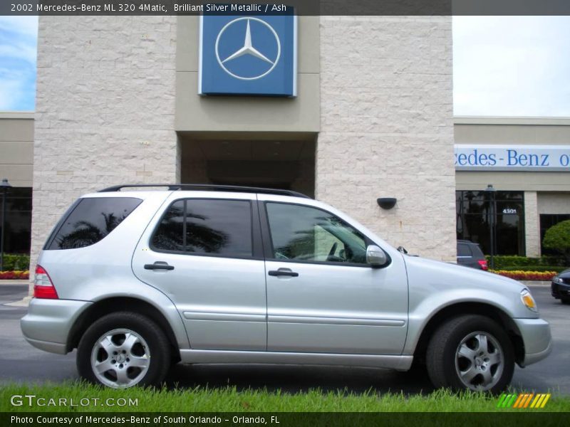 Brilliant Silver Metallic / Ash 2002 Mercedes-Benz ML 320 4Matic