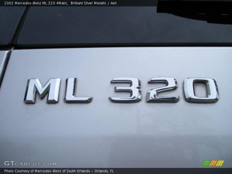 Brilliant Silver Metallic / Ash 2002 Mercedes-Benz ML 320 4Matic