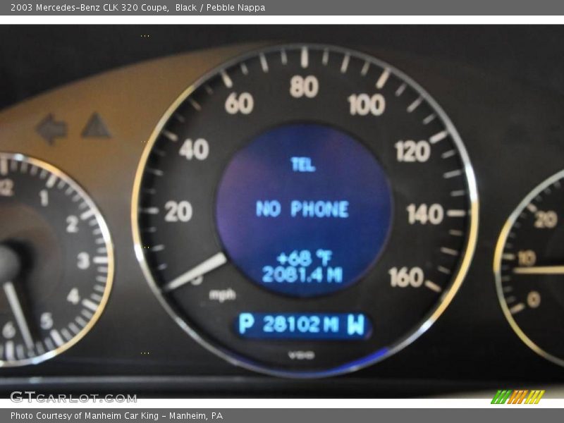 Black / Pebble Nappa 2003 Mercedes-Benz CLK 320 Coupe