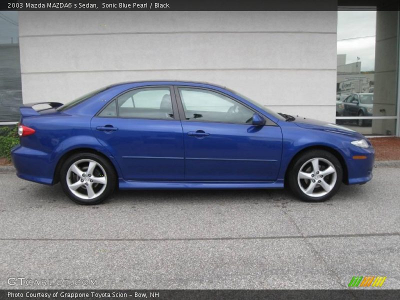 Sonic Blue Pearl / Black 2003 Mazda MAZDA6 s Sedan