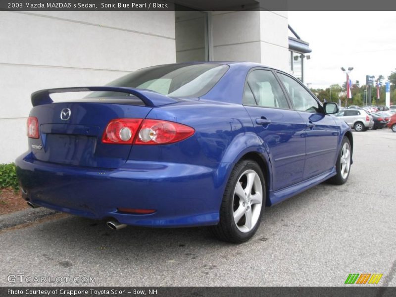 Sonic Blue Pearl / Black 2003 Mazda MAZDA6 s Sedan
