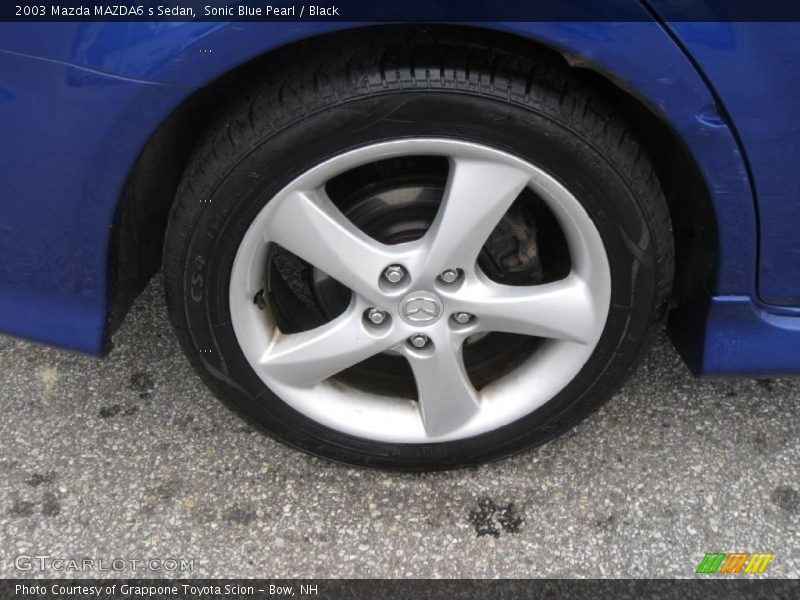 Sonic Blue Pearl / Black 2003 Mazda MAZDA6 s Sedan