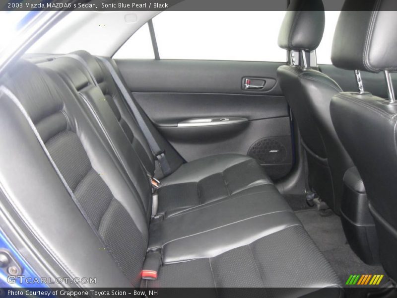 Sonic Blue Pearl / Black 2003 Mazda MAZDA6 s Sedan