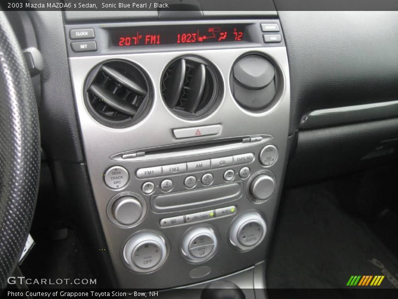 Sonic Blue Pearl / Black 2003 Mazda MAZDA6 s Sedan