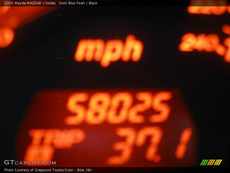 Sonic Blue Pearl / Black 2003 Mazda MAZDA6 s Sedan