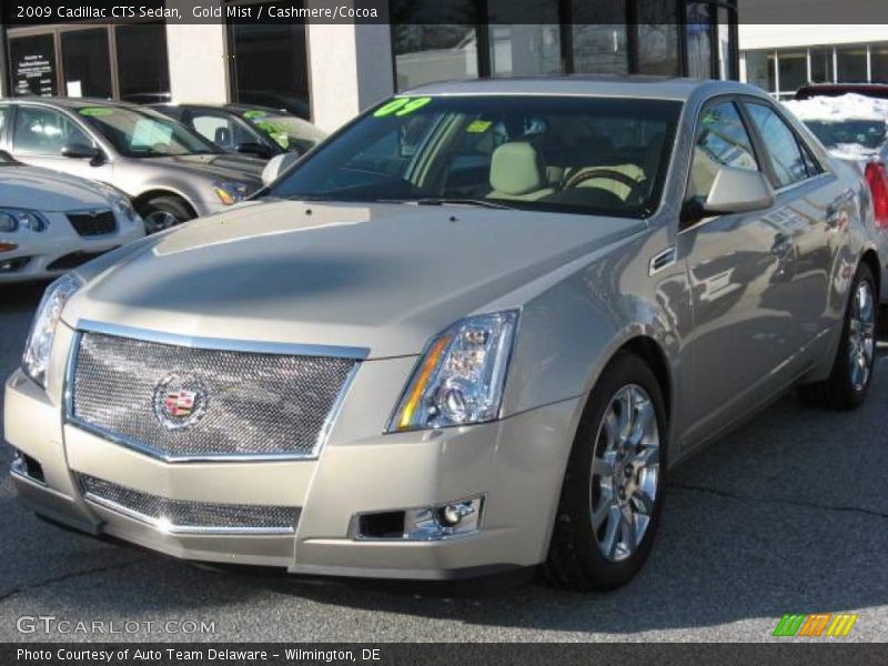 Gold Mist / Cashmere/Cocoa 2009 Cadillac CTS Sedan