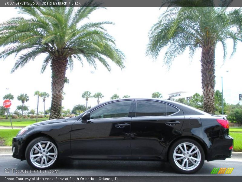 Obsidian Black / Black 2007 Lexus IS 350