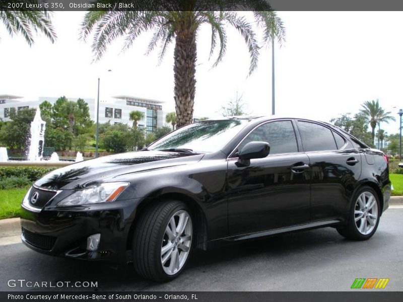 Obsidian Black / Black 2007 Lexus IS 350