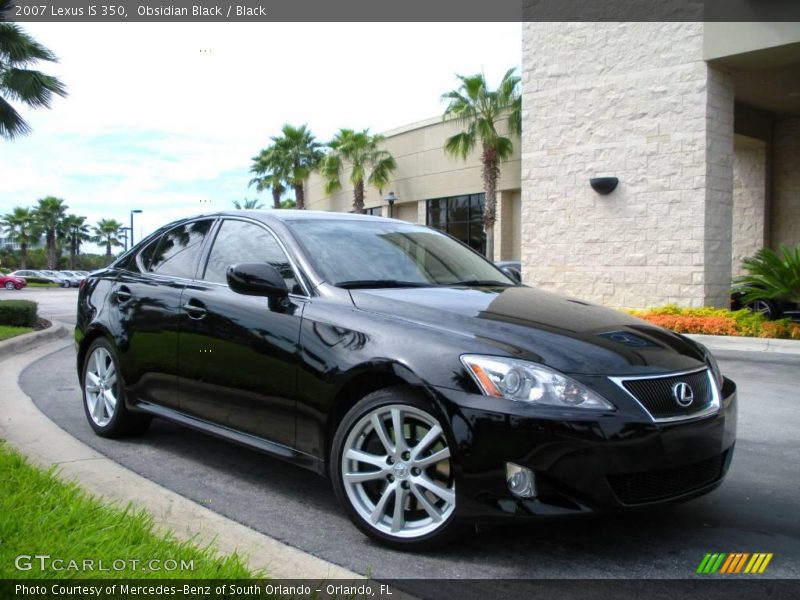 Obsidian Black / Black 2007 Lexus IS 350