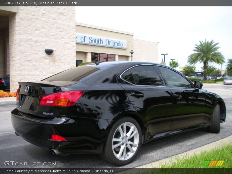 Obsidian Black / Black 2007 Lexus IS 350
