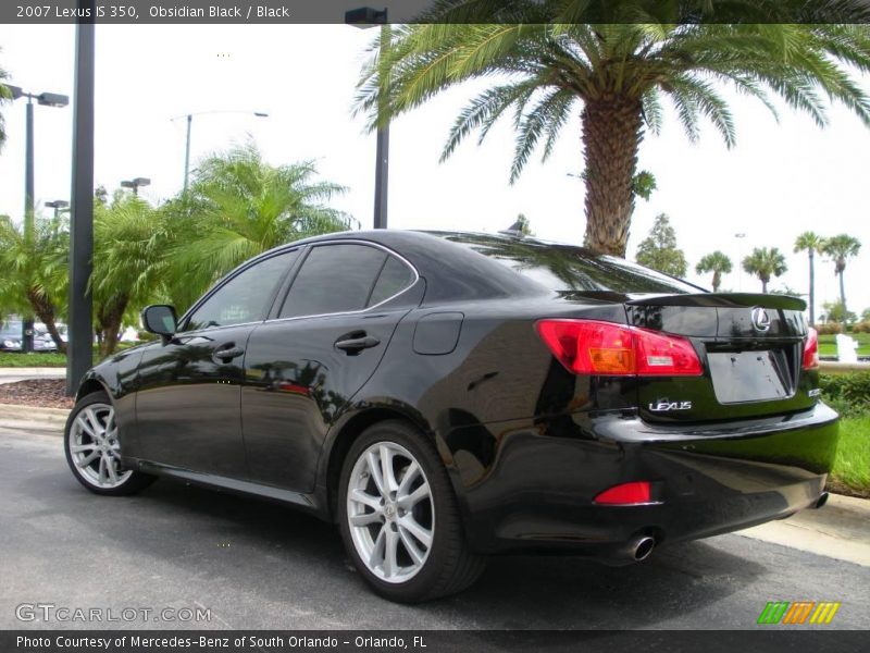 Obsidian Black / Black 2007 Lexus IS 350