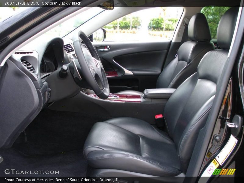 Obsidian Black / Black 2007 Lexus IS 350