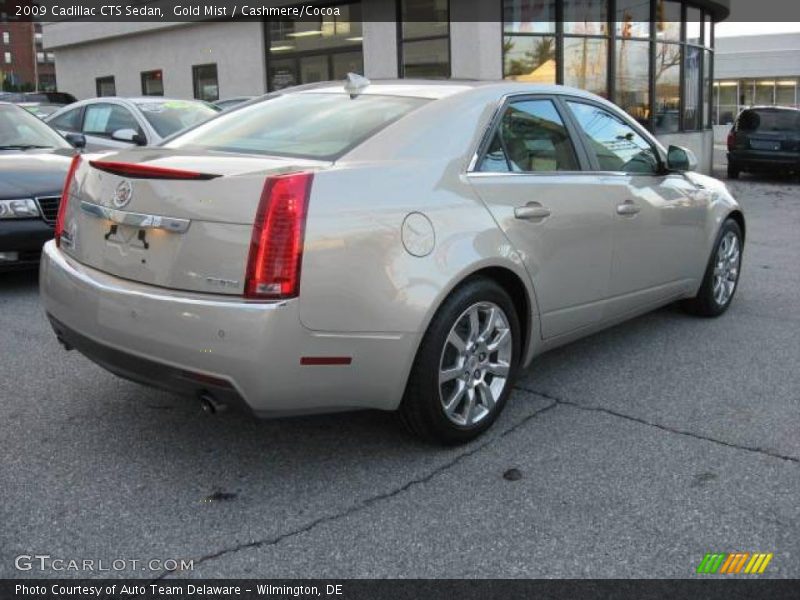 Gold Mist / Cashmere/Cocoa 2009 Cadillac CTS Sedan