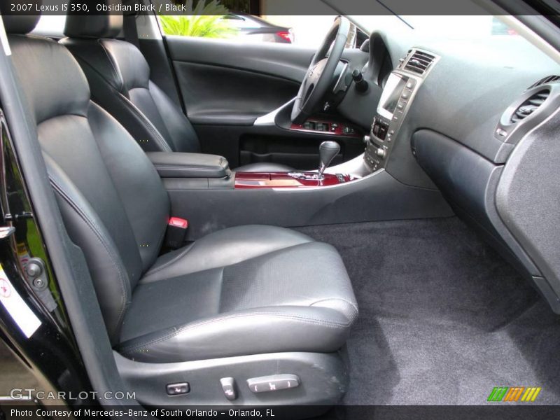 Obsidian Black / Black 2007 Lexus IS 350