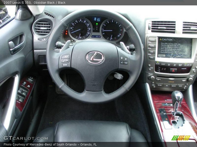 Obsidian Black / Black 2007 Lexus IS 350