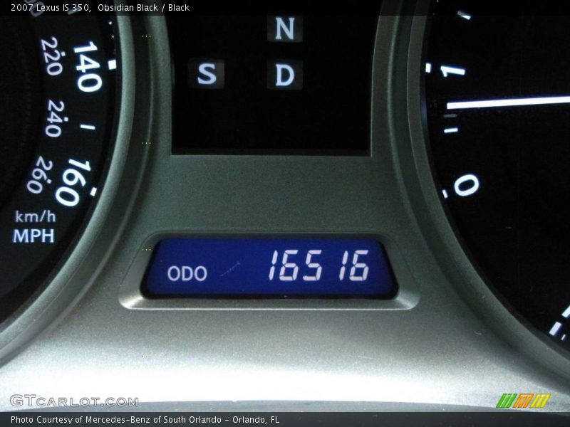 Obsidian Black / Black 2007 Lexus IS 350