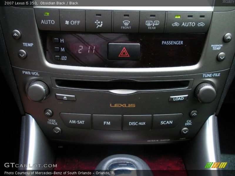 Obsidian Black / Black 2007 Lexus IS 350