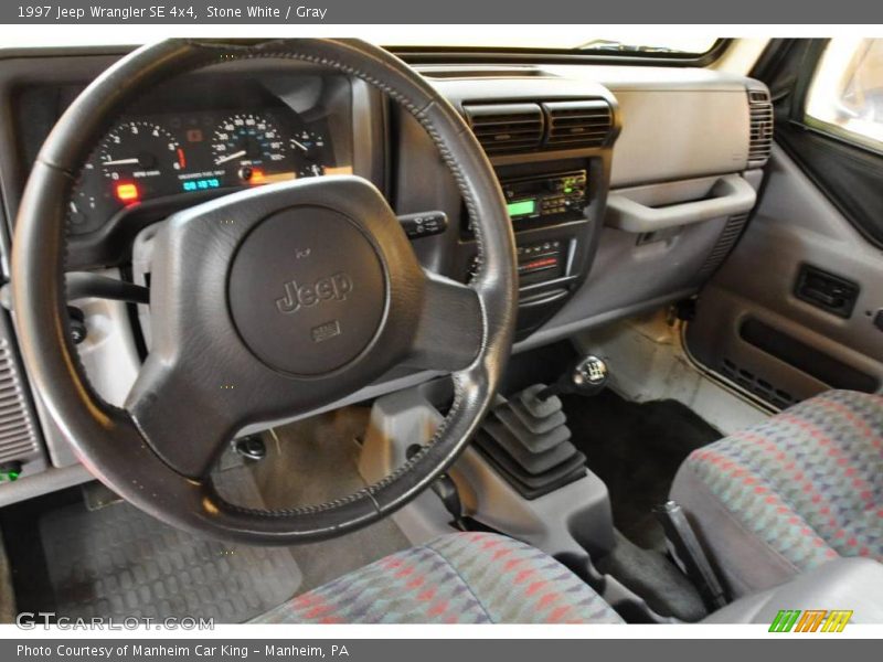 Stone White / Gray 1997 Jeep Wrangler SE 4x4