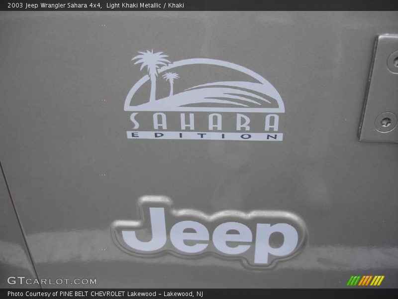 Light Khaki Metallic / Khaki 2003 Jeep Wrangler Sahara 4x4