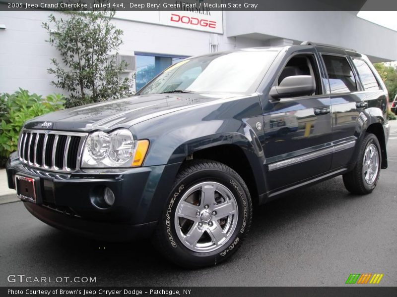 Deep Beryl Green Pearl / Medium Slate Gray 2005 Jeep Grand Cherokee Limited 4x4