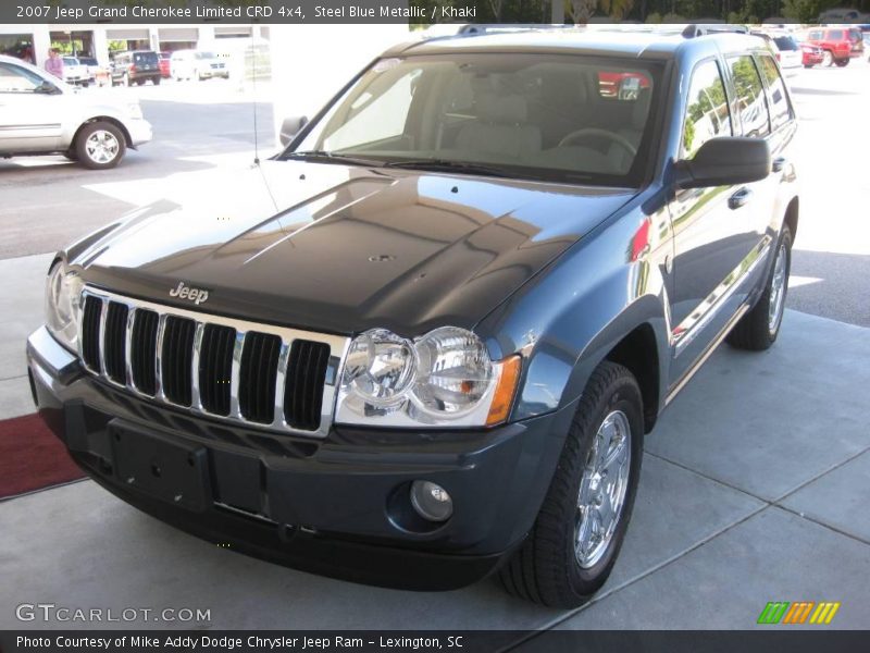 Steel Blue Metallic / Khaki 2007 Jeep Grand Cherokee Limited CRD 4x4