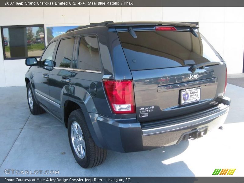 Steel Blue Metallic / Khaki 2007 Jeep Grand Cherokee Limited CRD 4x4