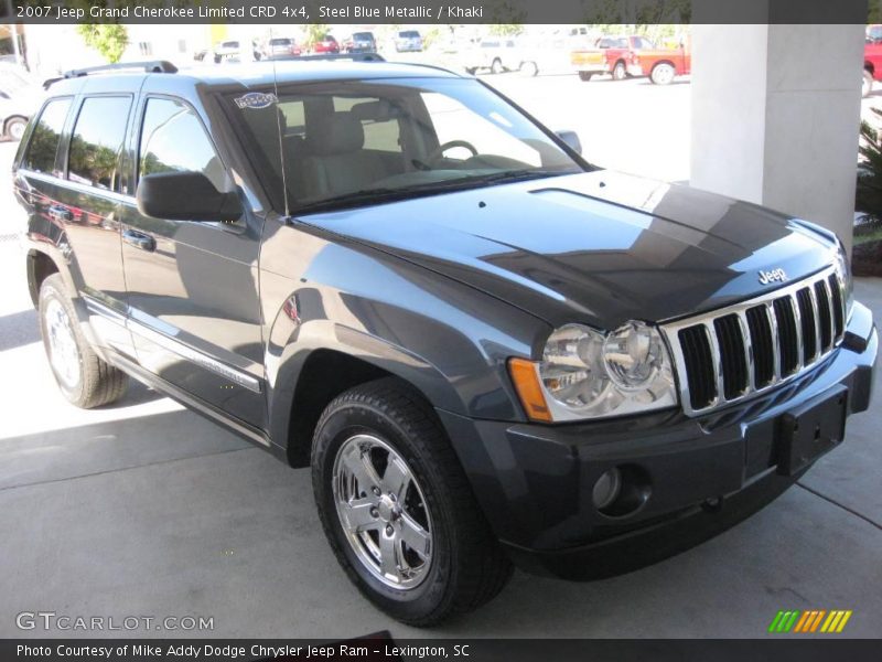 Steel Blue Metallic / Khaki 2007 Jeep Grand Cherokee Limited CRD 4x4