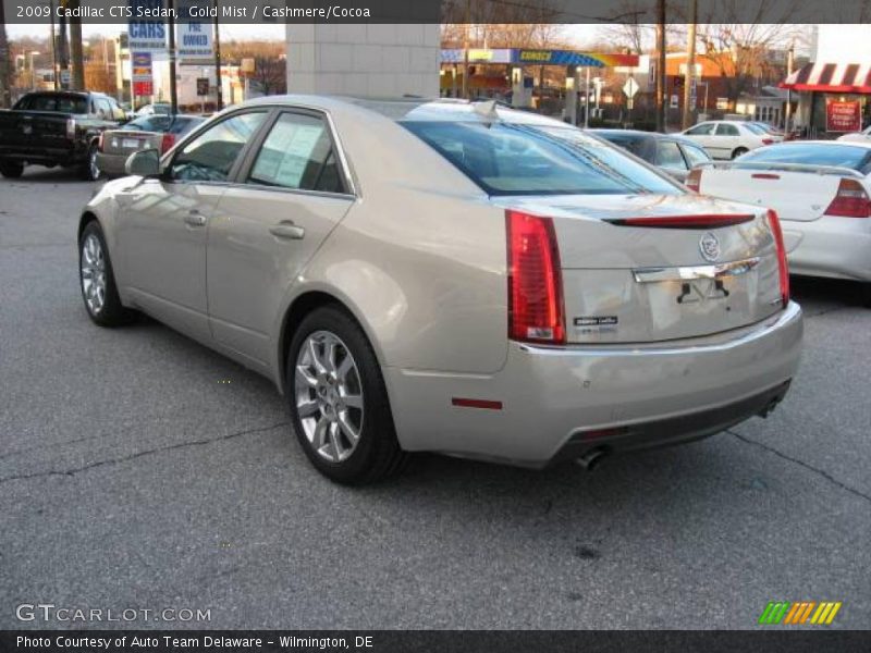 Gold Mist / Cashmere/Cocoa 2009 Cadillac CTS Sedan