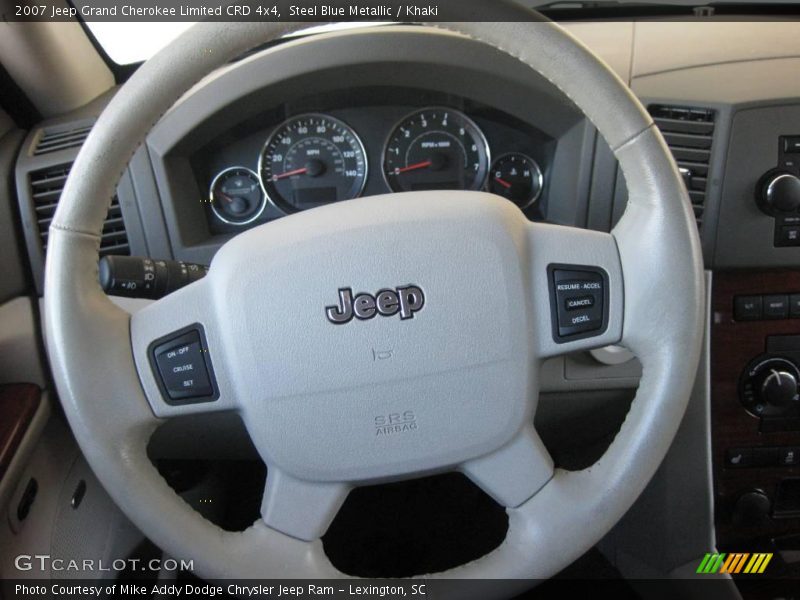 Steel Blue Metallic / Khaki 2007 Jeep Grand Cherokee Limited CRD 4x4