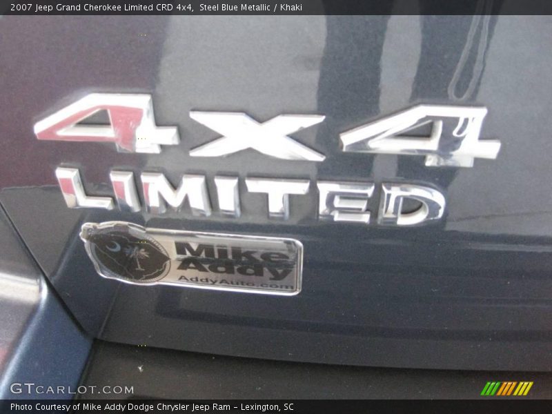 Steel Blue Metallic / Khaki 2007 Jeep Grand Cherokee Limited CRD 4x4
