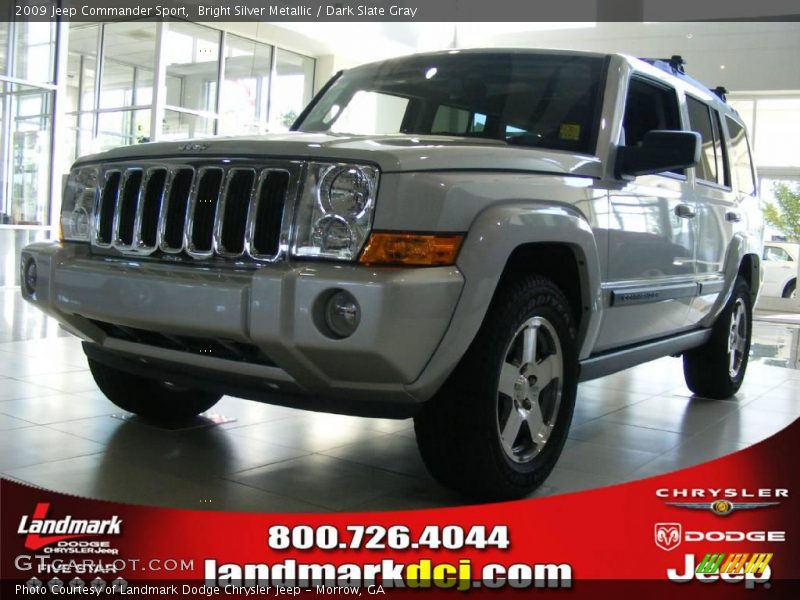 Bright Silver Metallic / Dark Slate Gray 2009 Jeep Commander Sport