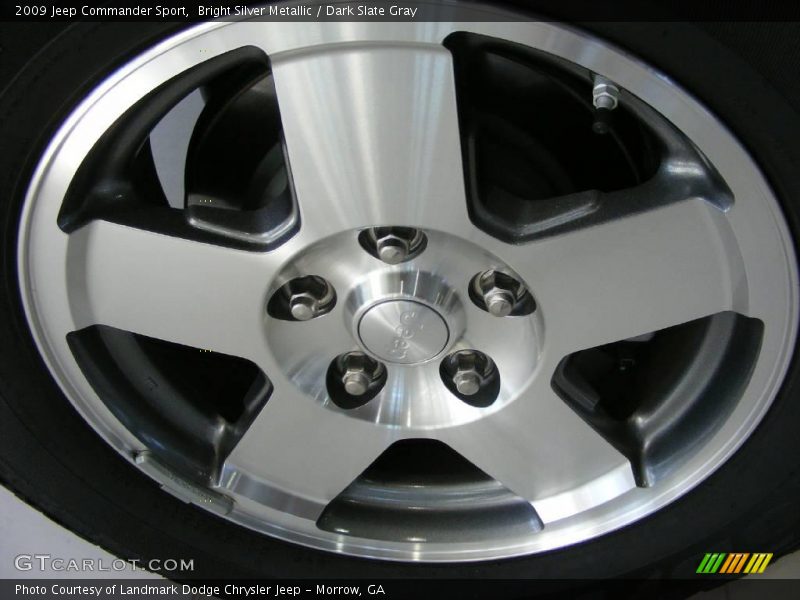 Bright Silver Metallic / Dark Slate Gray 2009 Jeep Commander Sport