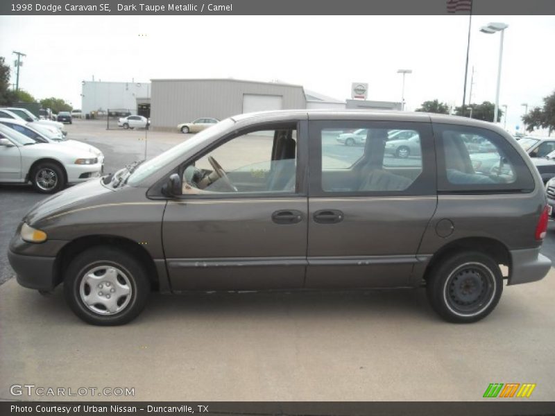 Dark Taupe Metallic / Camel 1998 Dodge Caravan SE
