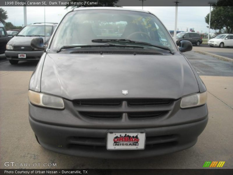 Dark Taupe Metallic / Camel 1998 Dodge Caravan SE