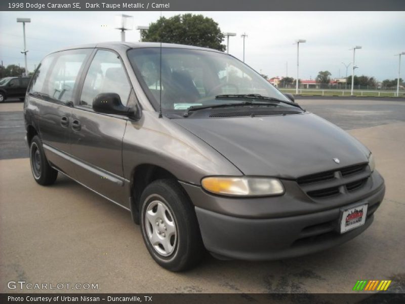 Dark Taupe Metallic / Camel 1998 Dodge Caravan SE