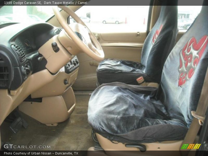Dark Taupe Metallic / Camel 1998 Dodge Caravan SE