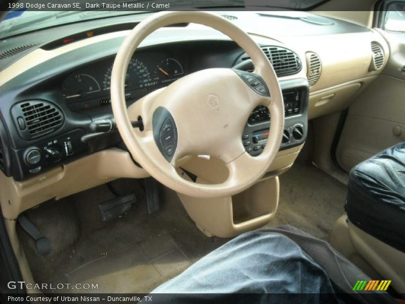Dark Taupe Metallic / Camel 1998 Dodge Caravan SE