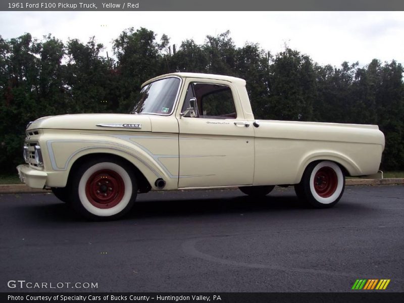 Yellow / Red 1961 Ford F100 Pickup Truck