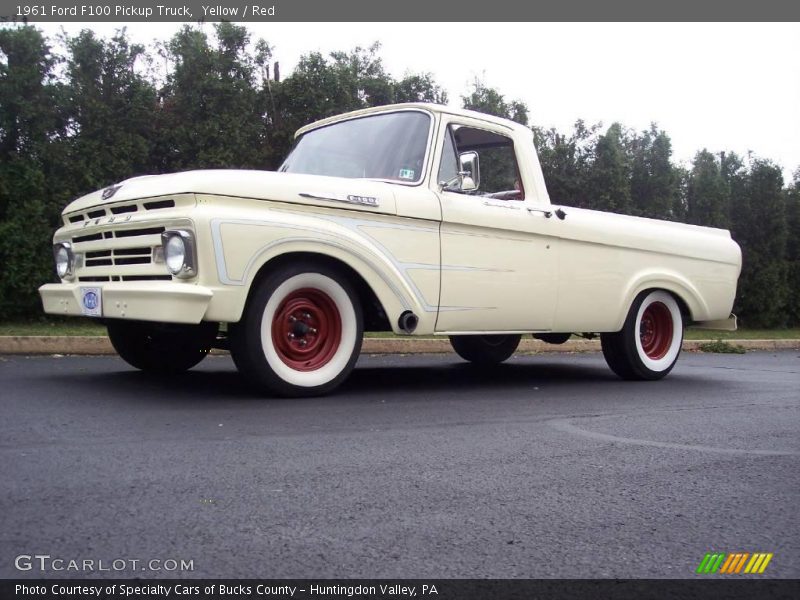 Yellow / Red 1961 Ford F100 Pickup Truck