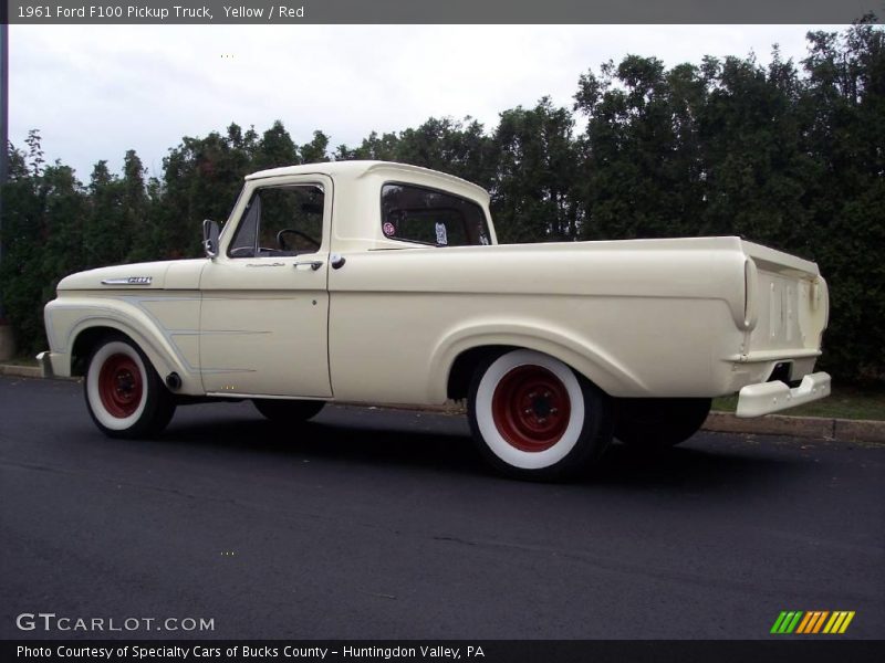 Yellow / Red 1961 Ford F100 Pickup Truck