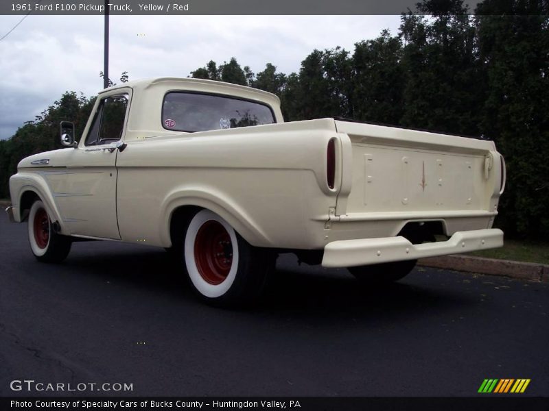 Yellow / Red 1961 Ford F100 Pickup Truck