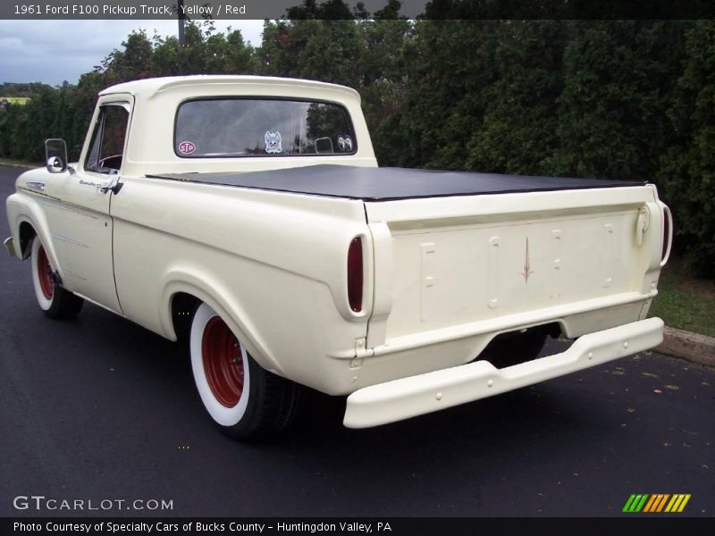 Yellow / Red 1961 Ford F100 Pickup Truck