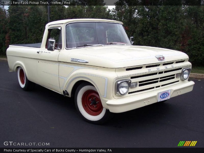 Yellow / Red 1961 Ford F100 Pickup Truck