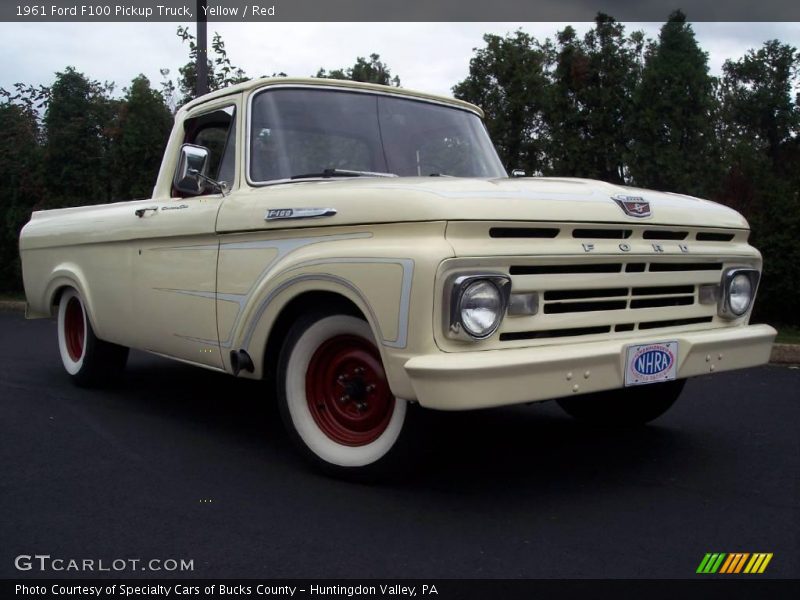 Yellow / Red 1961 Ford F100 Pickup Truck