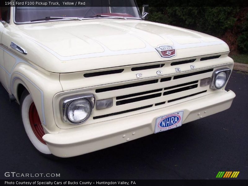 Yellow / Red 1961 Ford F100 Pickup Truck